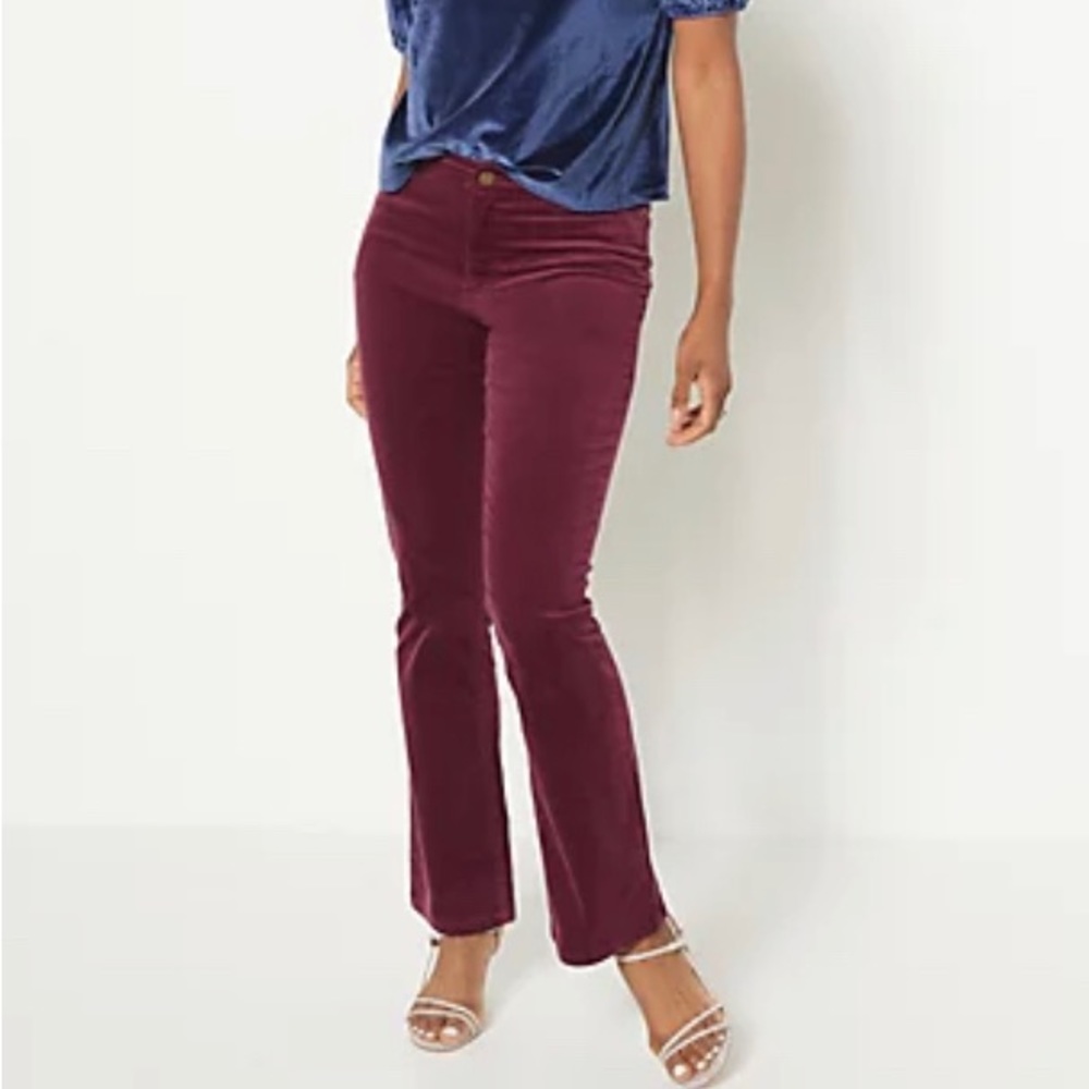New Candace Cameron Bure Wine Colored Corduroy Pants- sz 4
